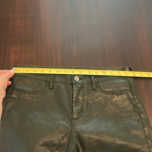 Banana Republic Dark Green Faux Leather Skinny Pants Size 29 - Picture 6 of 15
